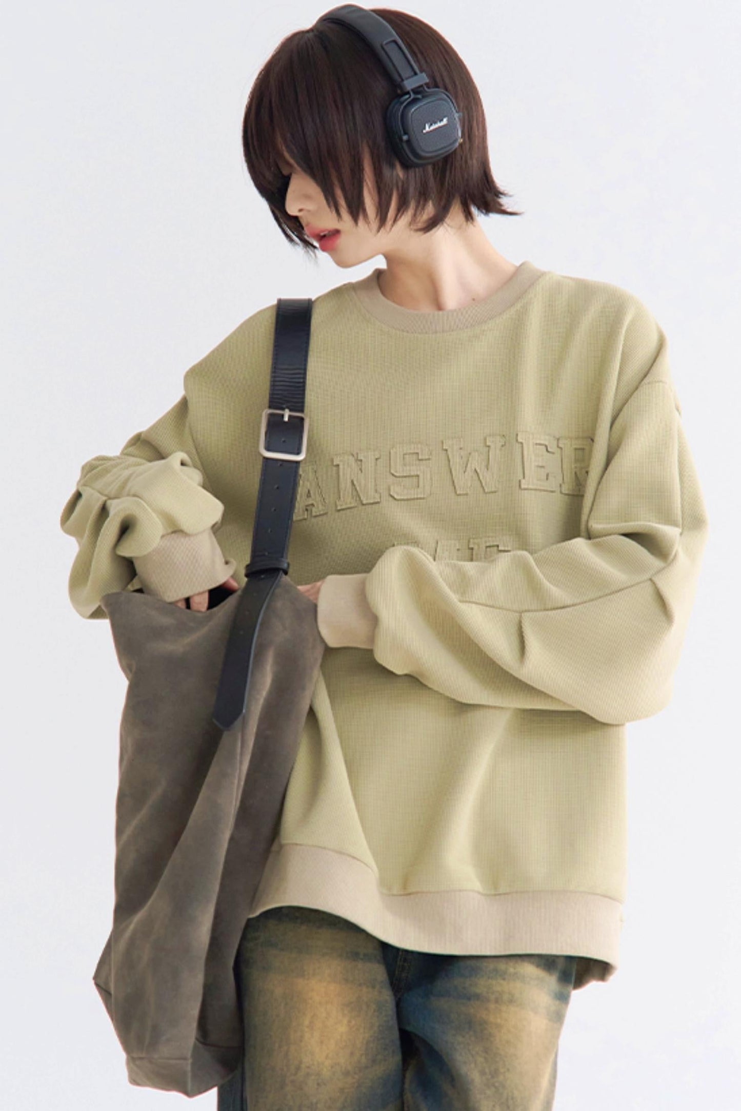 Sweatshirt mit Rundhalsausschnitt und Applikation