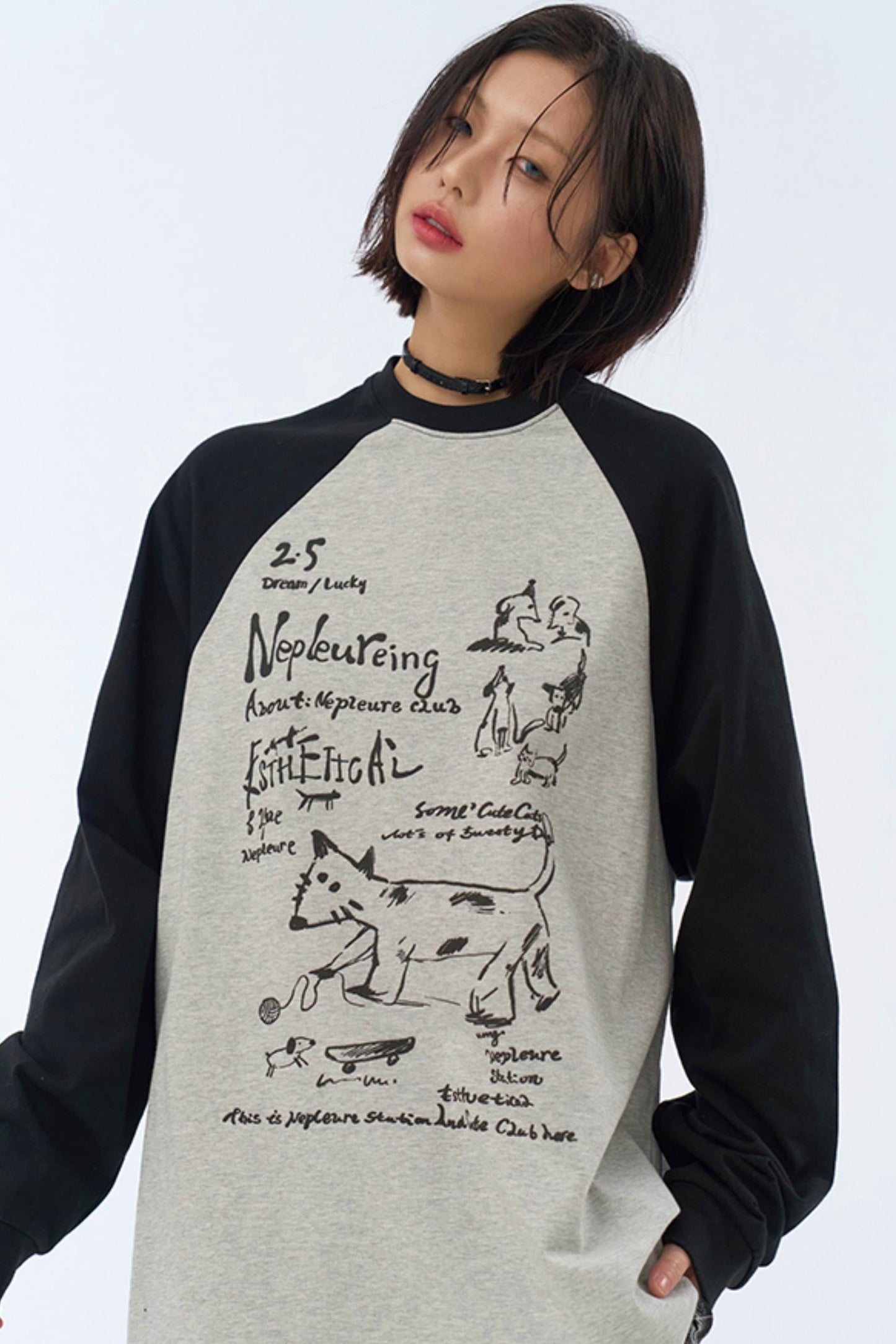 Street T-Shirt Art Patchwork Long Sleeve