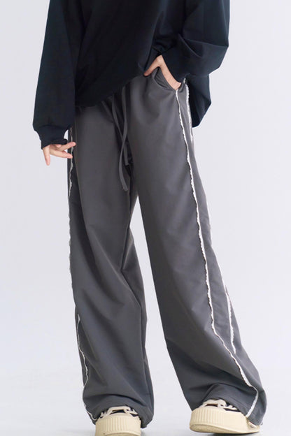 Sporty lace casual style pants
