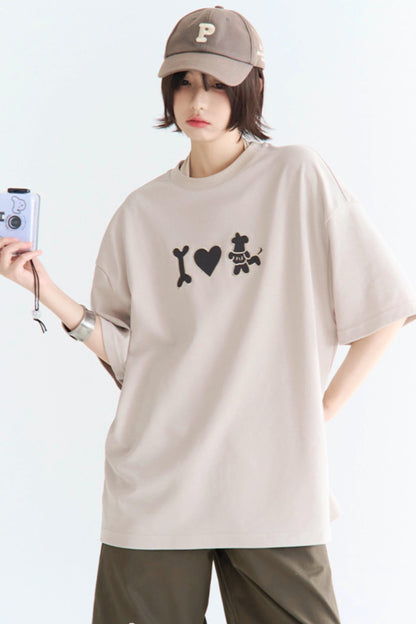 Papi T-Shirt Neck Crew Embroidered