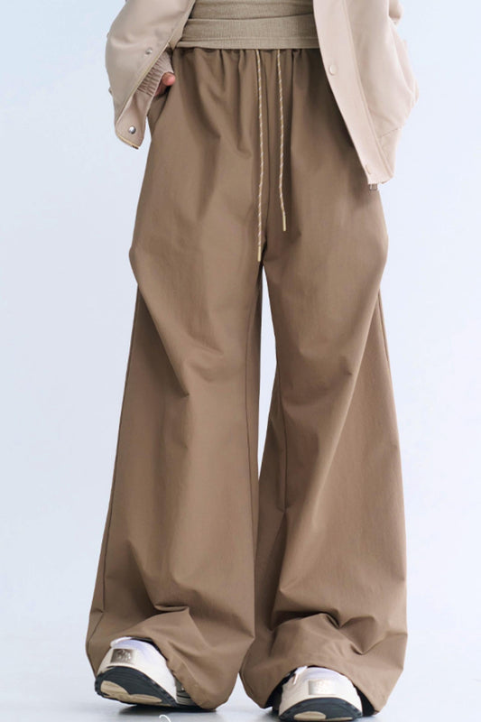 Minimalist wide-leg casual pants