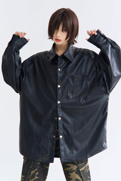 Tops PU Style Vintage
