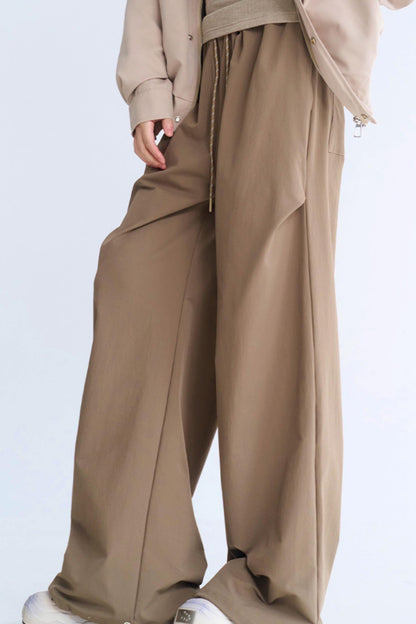 Minimalist wide-leg casual pants