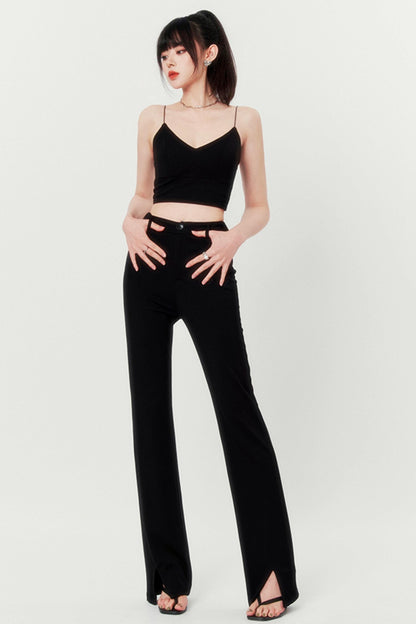 Vネックキャミソールリブソフト