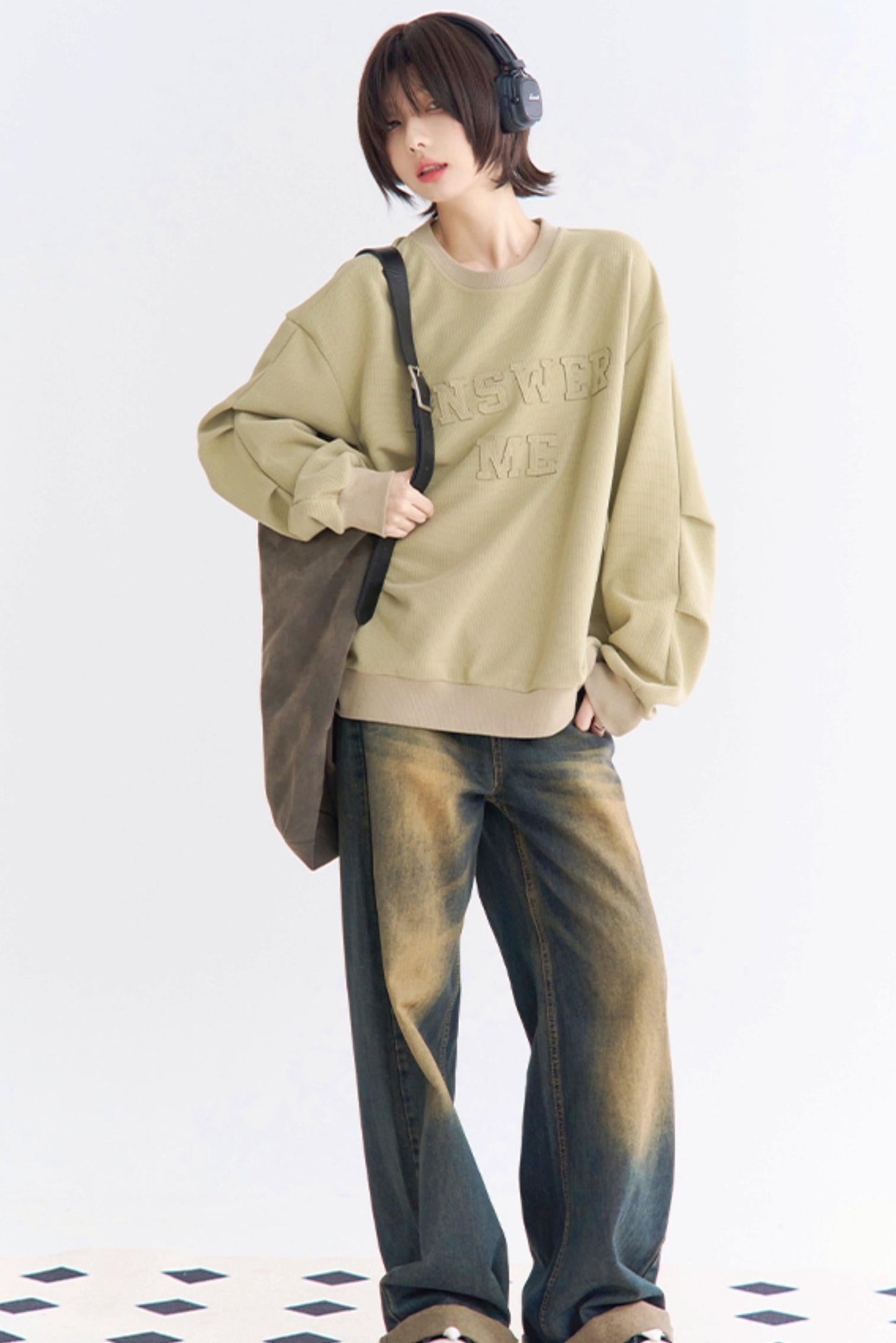 Sweatshirt mit Rundhalsausschnitt und Applikation