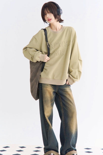 Sweatshirt mit Rundhalsausschnitt und Applikation