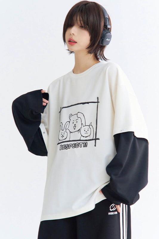 Relaxed Round Neck T-Shirt Fit Layered