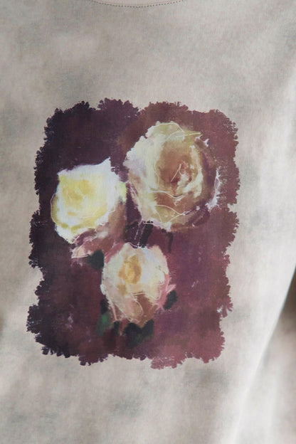 Rose T-Shirt Tie-Dye Print