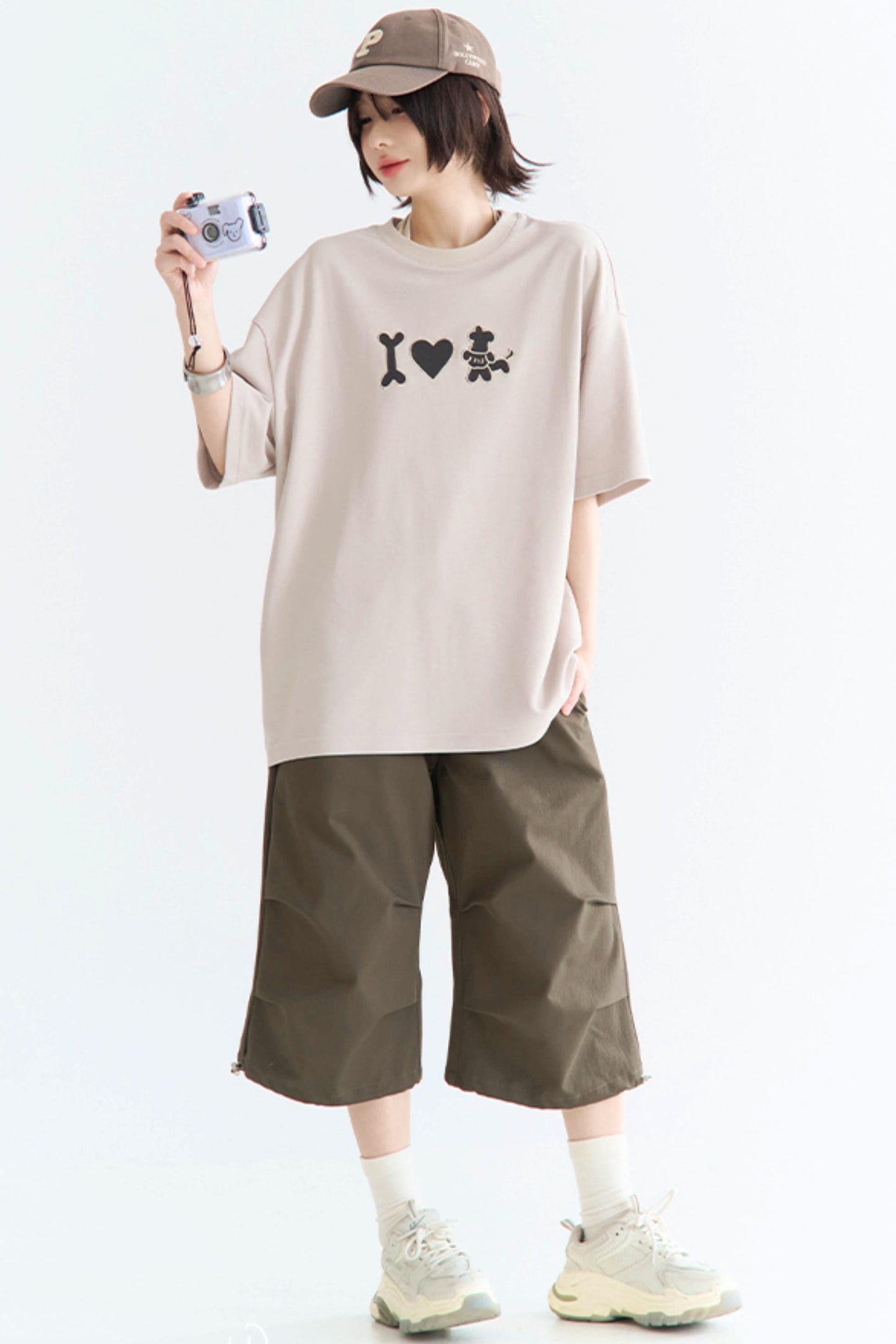Papi T-Shirt Neck Crew Embroidered