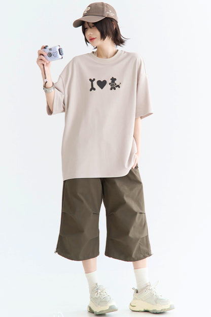 Papi T-Shirt Neck Crew Embroidered