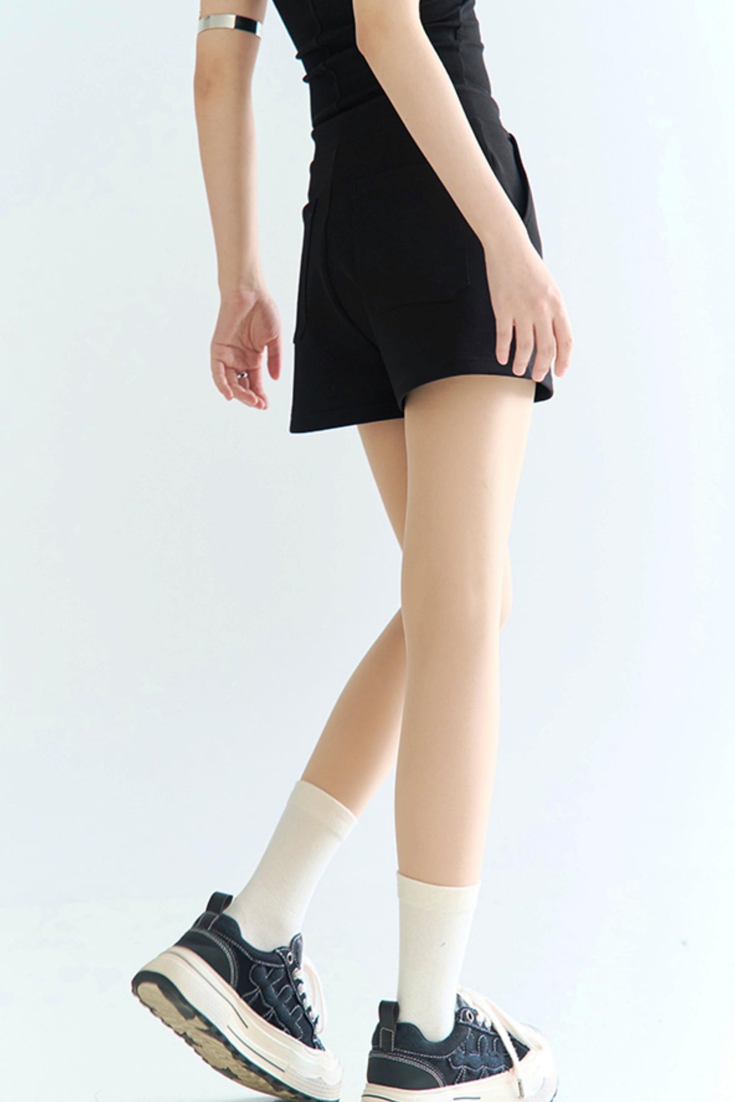 high-waisted shorts