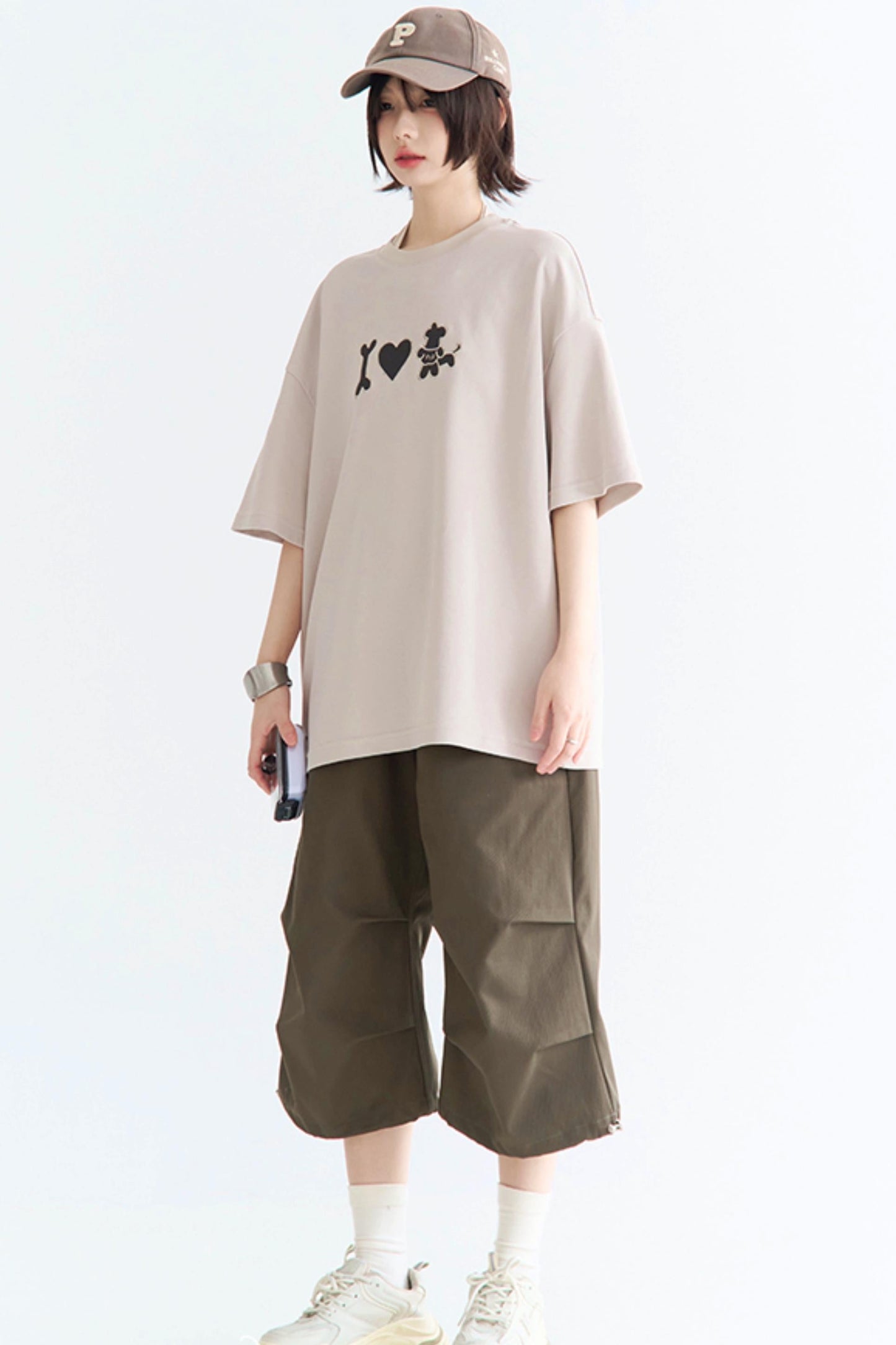 Papi T-Shirt Neck Crew Embroidered