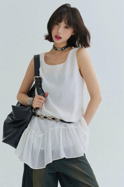 Sleeveless Dress Flowey Lightweight