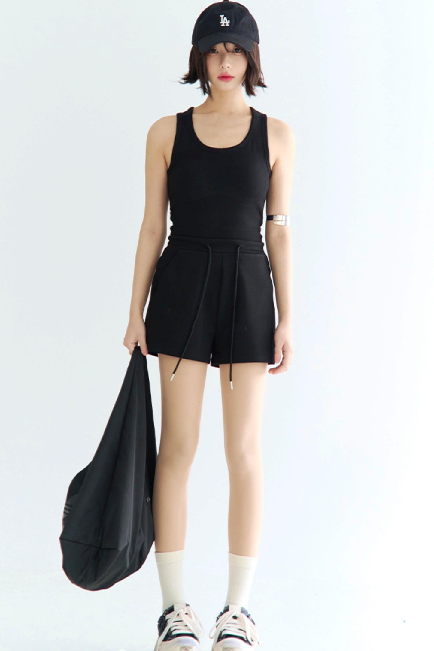 high-waisted shorts