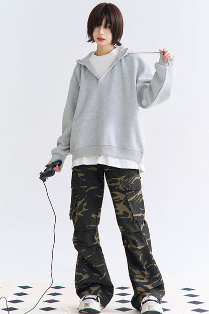 ユニセックスカジュアルパーカースタイル