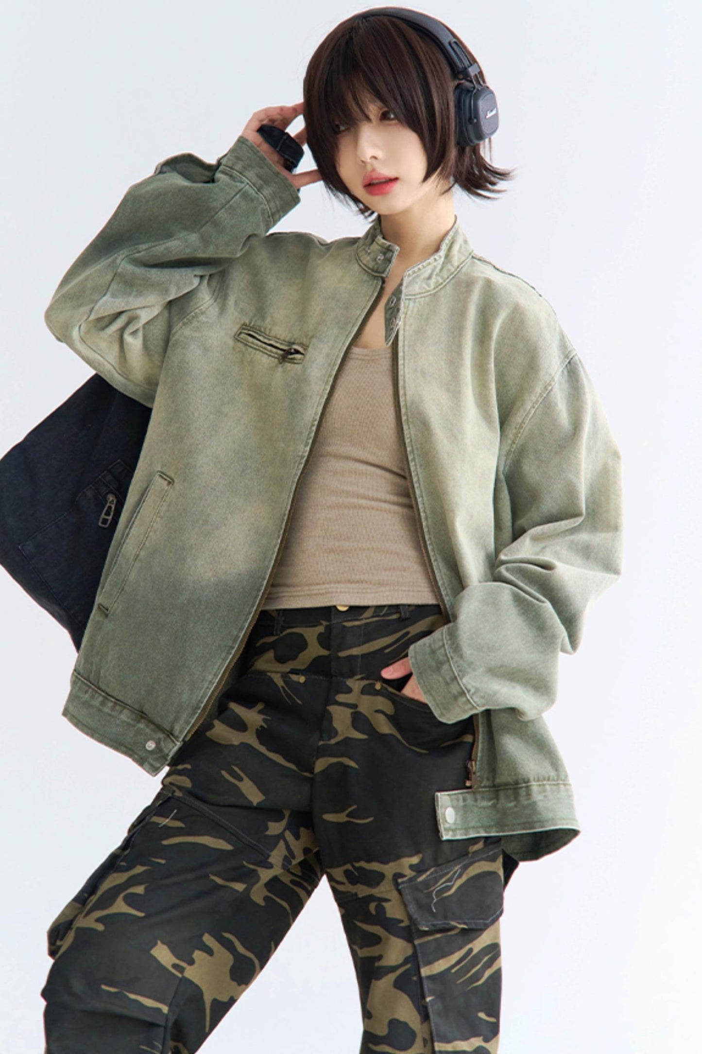 ombre jacket Relaxed jeans