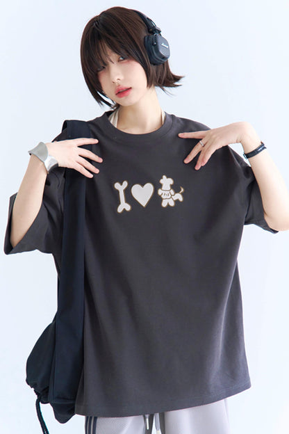 Papi T-Shirt Neck Crew Embroidered