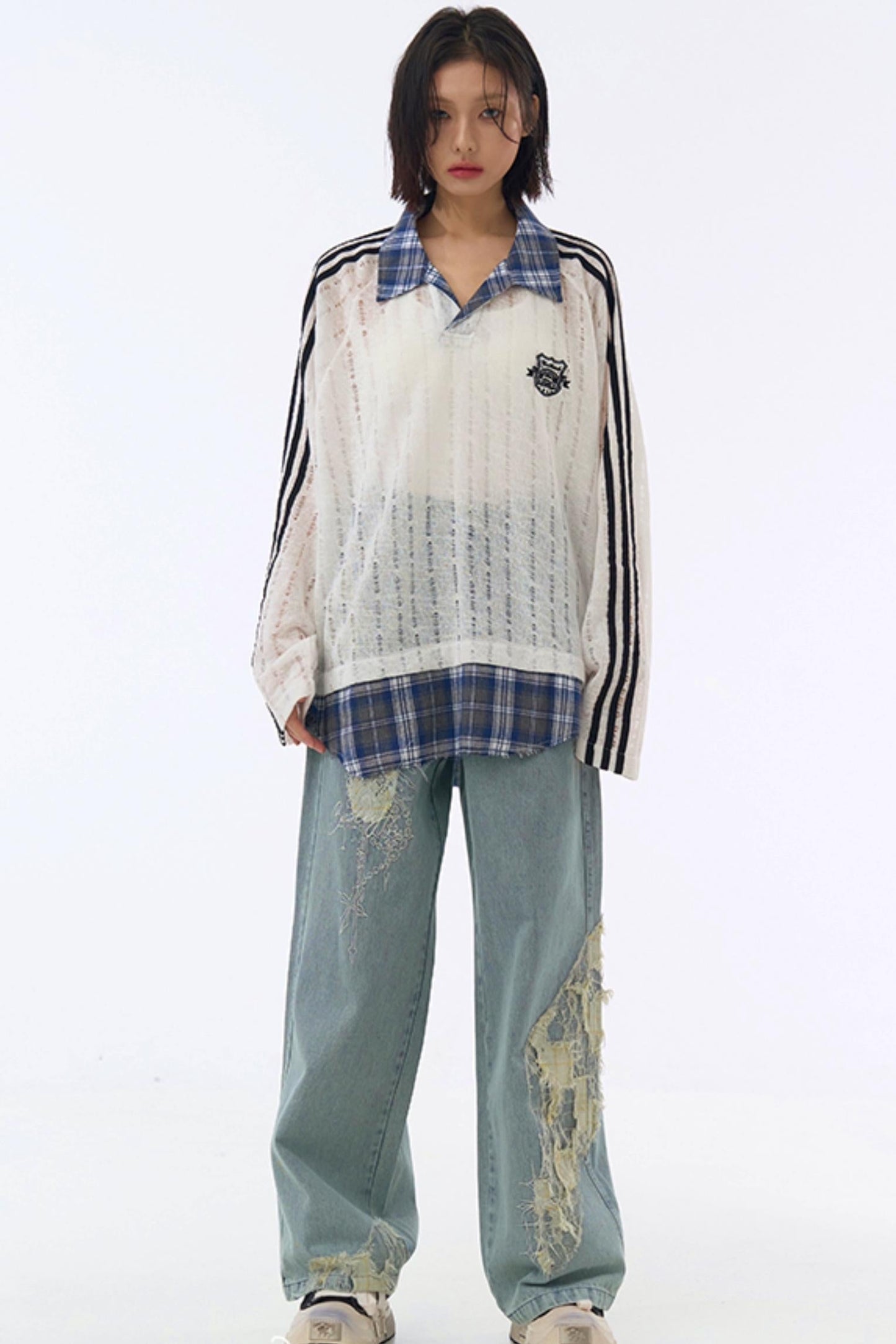 jeans style racer loose Casual