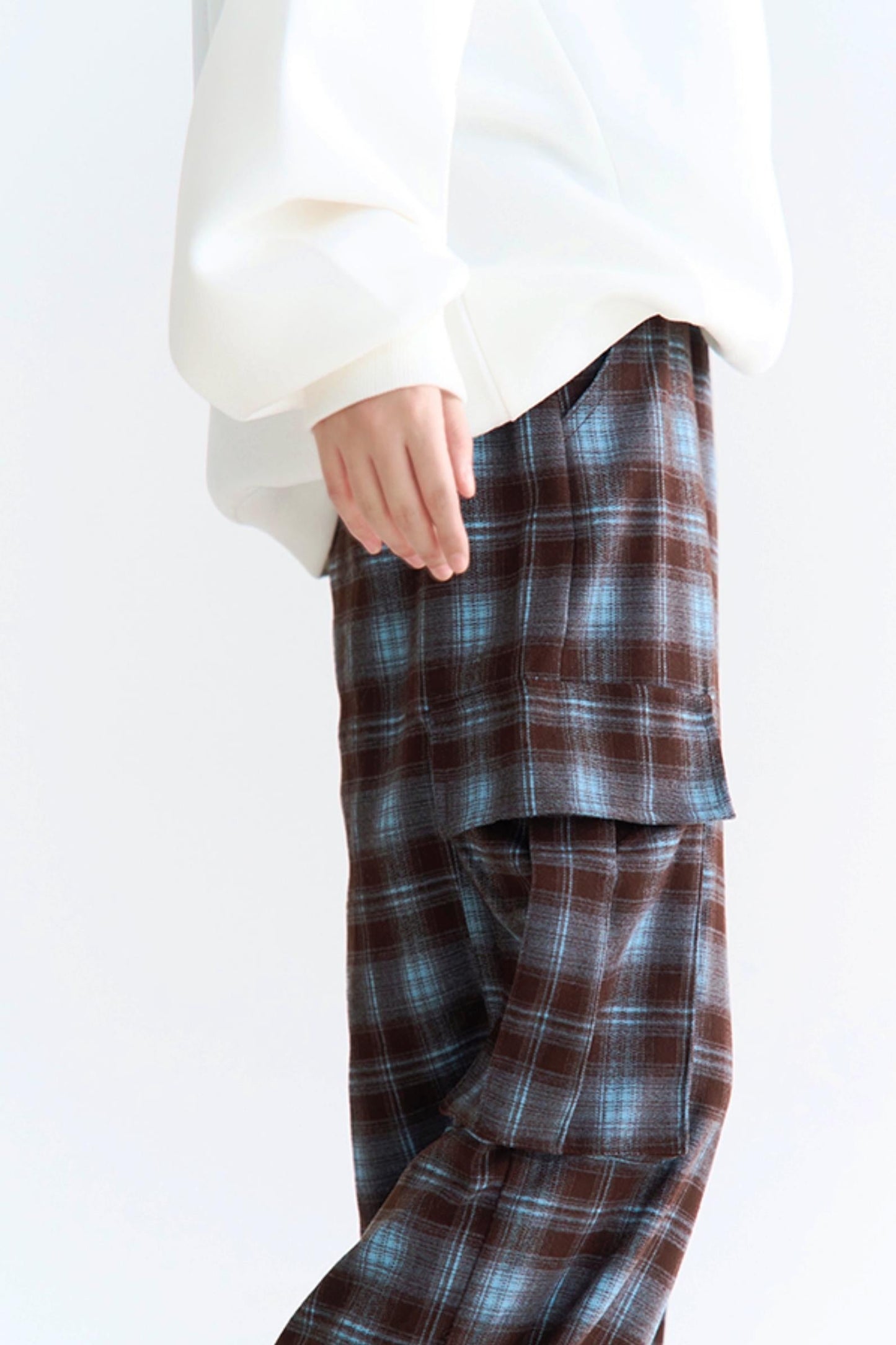 Pants Waist Check High Wide