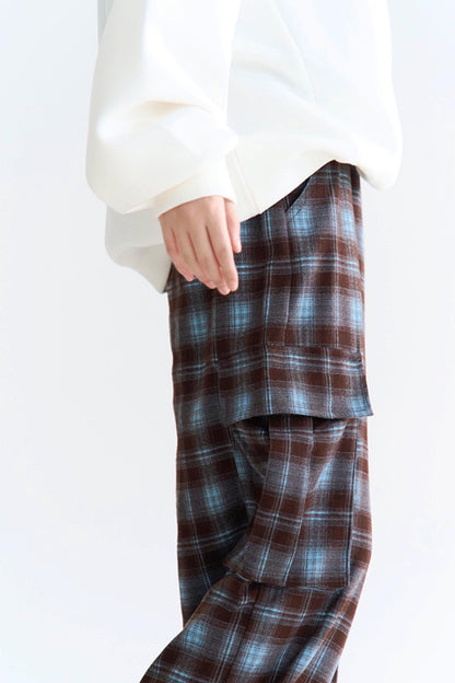 Pants Waist Check High Wide