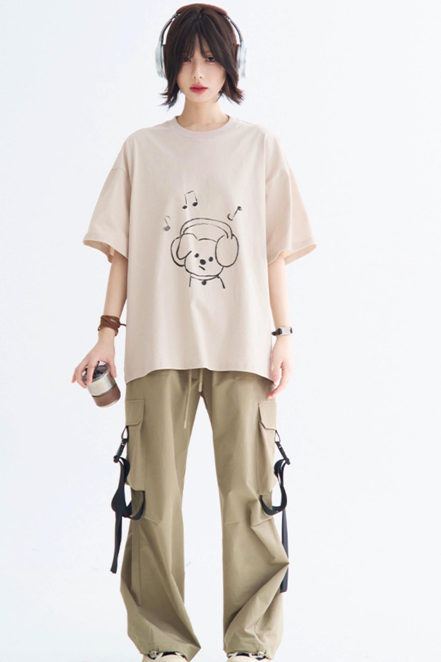 Loose Fit Graphic T-Shirt Puppy