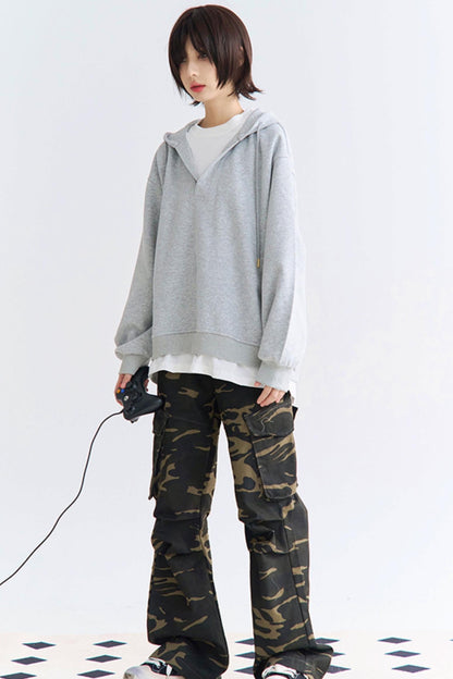 ユニセックスカジュアルパーカースタイル