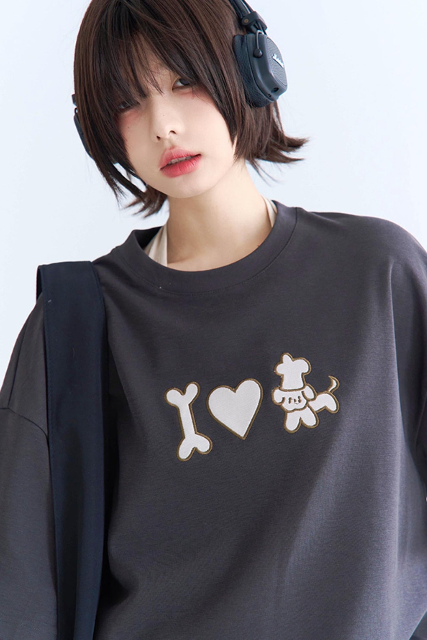Papi T-Shirt Neck Crew Embroidered