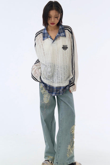 jeans style loose racer Casual