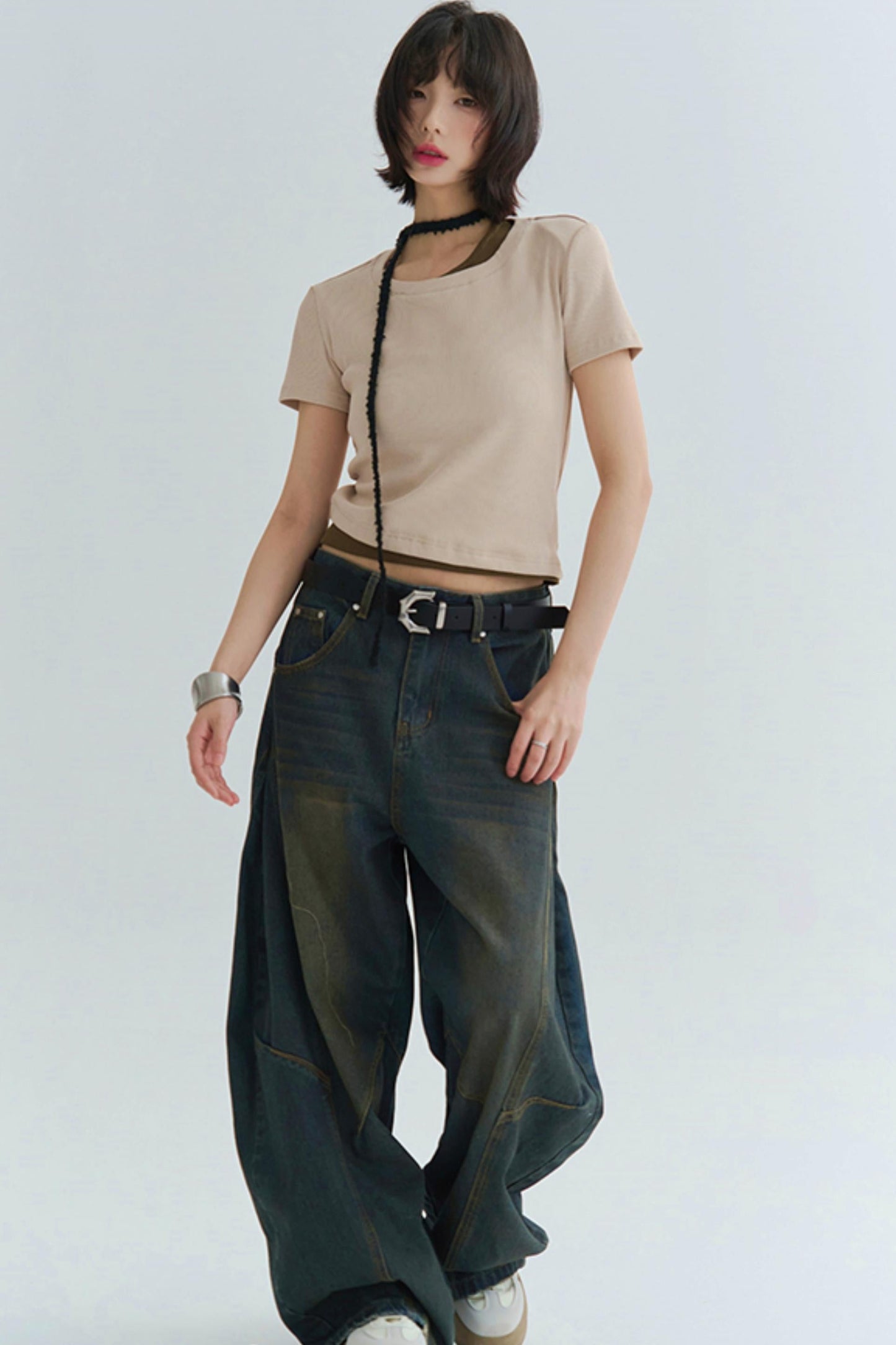 cotton T-shirt slim-fit Stretch