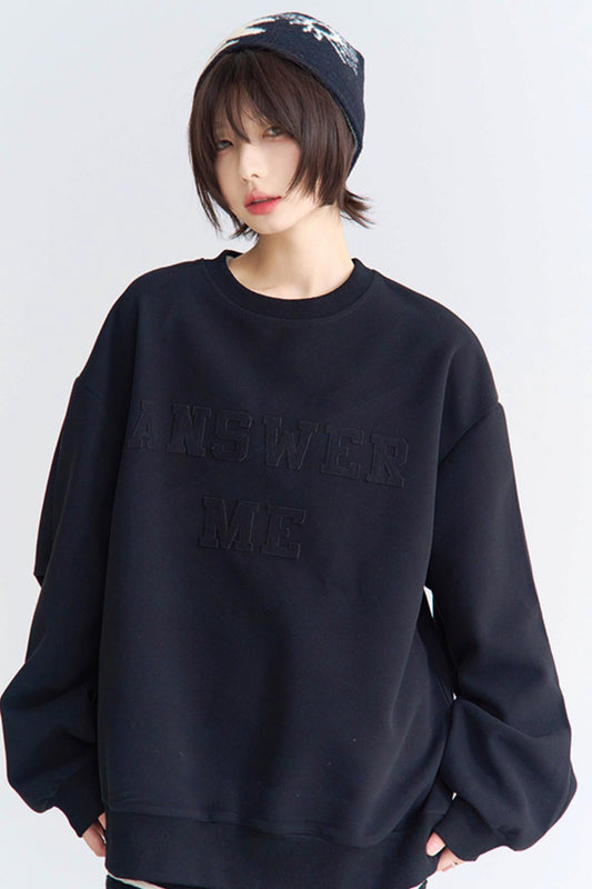 Sweatshirt mit Rundhalsausschnitt und Applikation