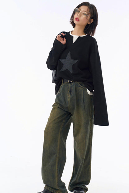 Star Fit Tops Gravity Loose