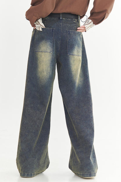 Heart Print Style Street Jeans