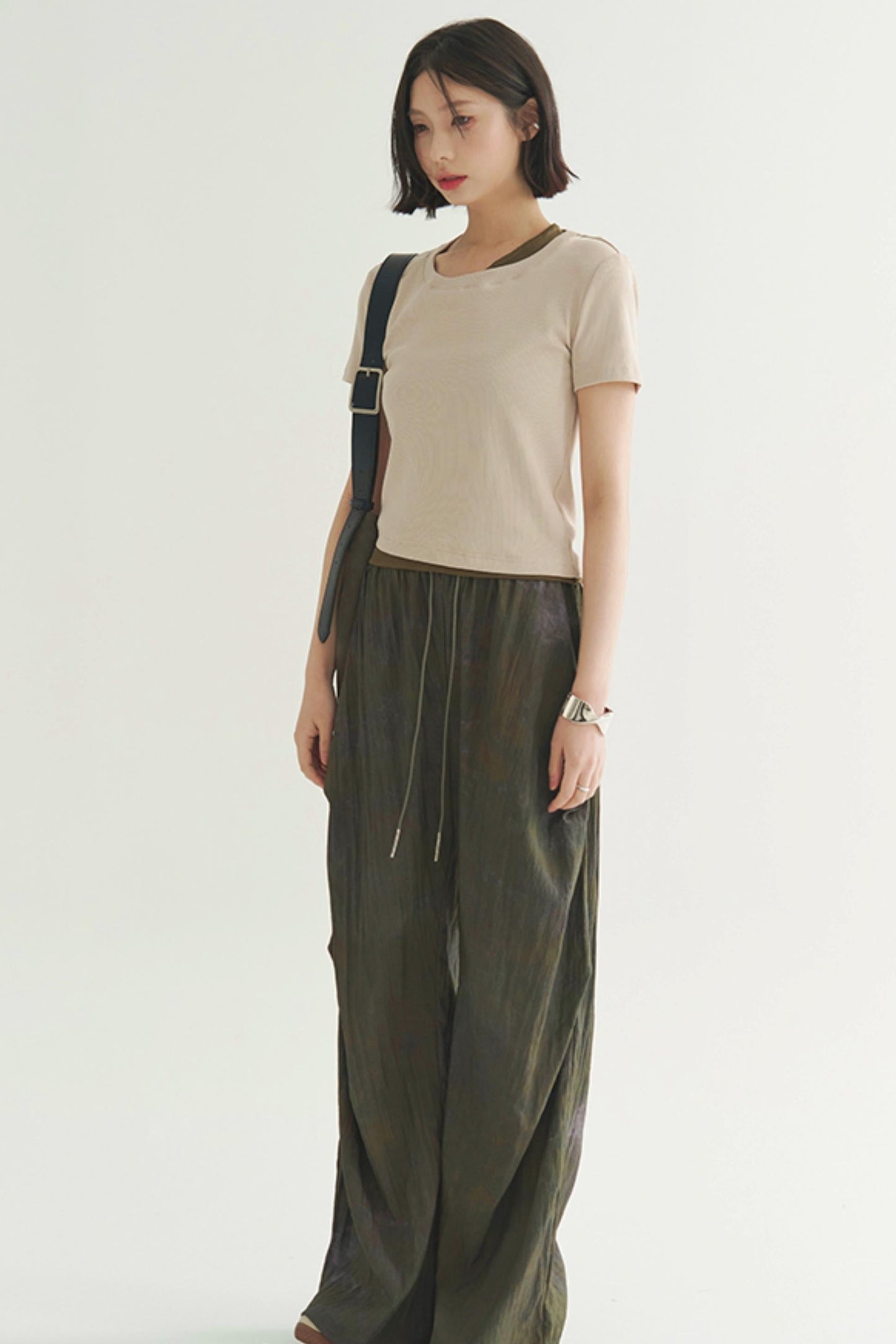 drape Pleated casual pants