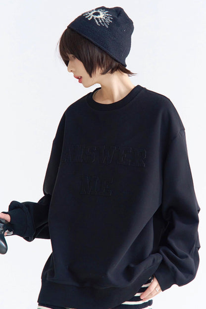 Sweatshirt mit Rundhalsausschnitt und Applikation