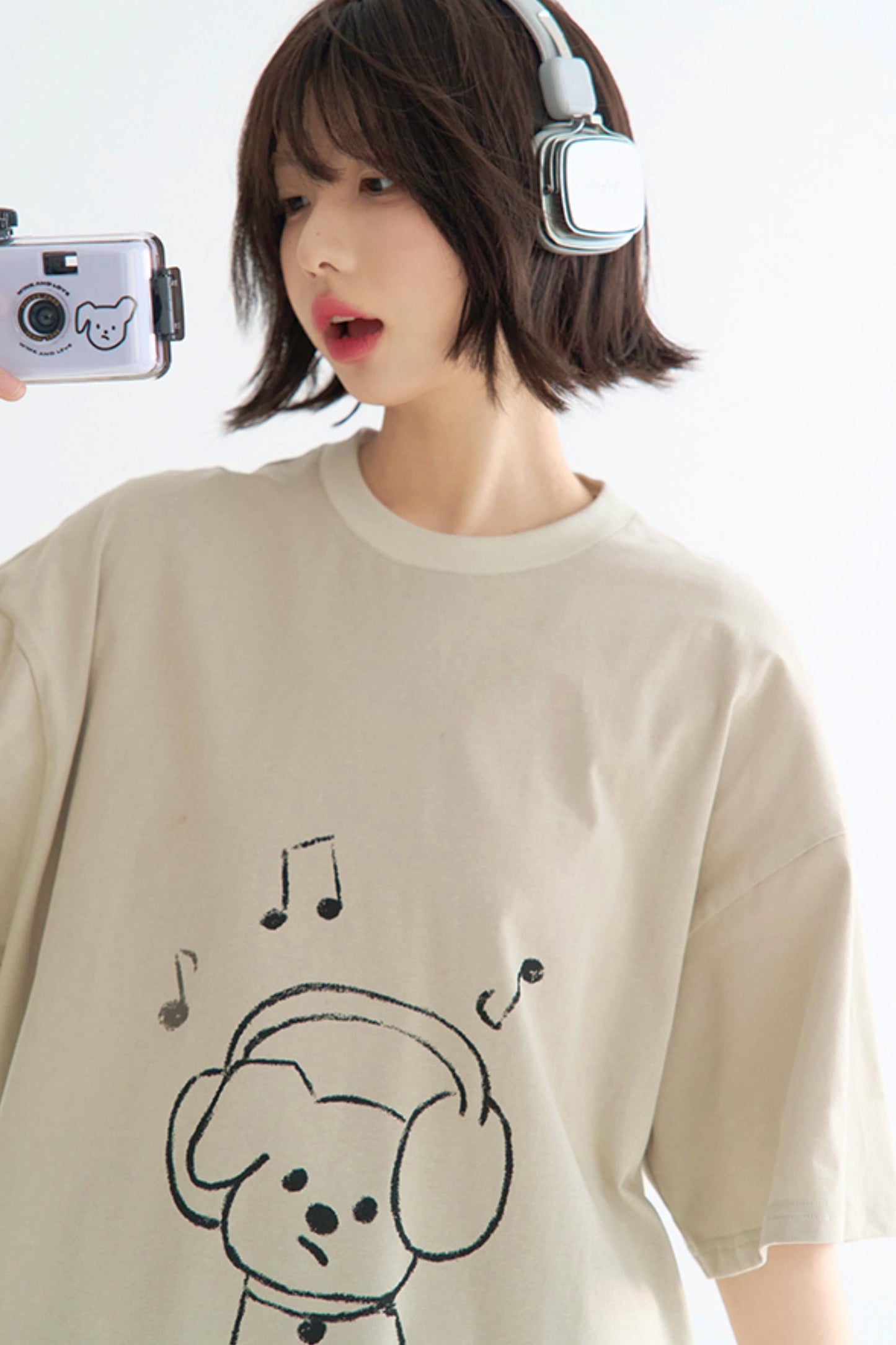 Loose Fit Graphic T-Shirt Puppy