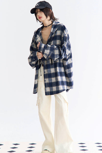Peplum Hoodie Check
