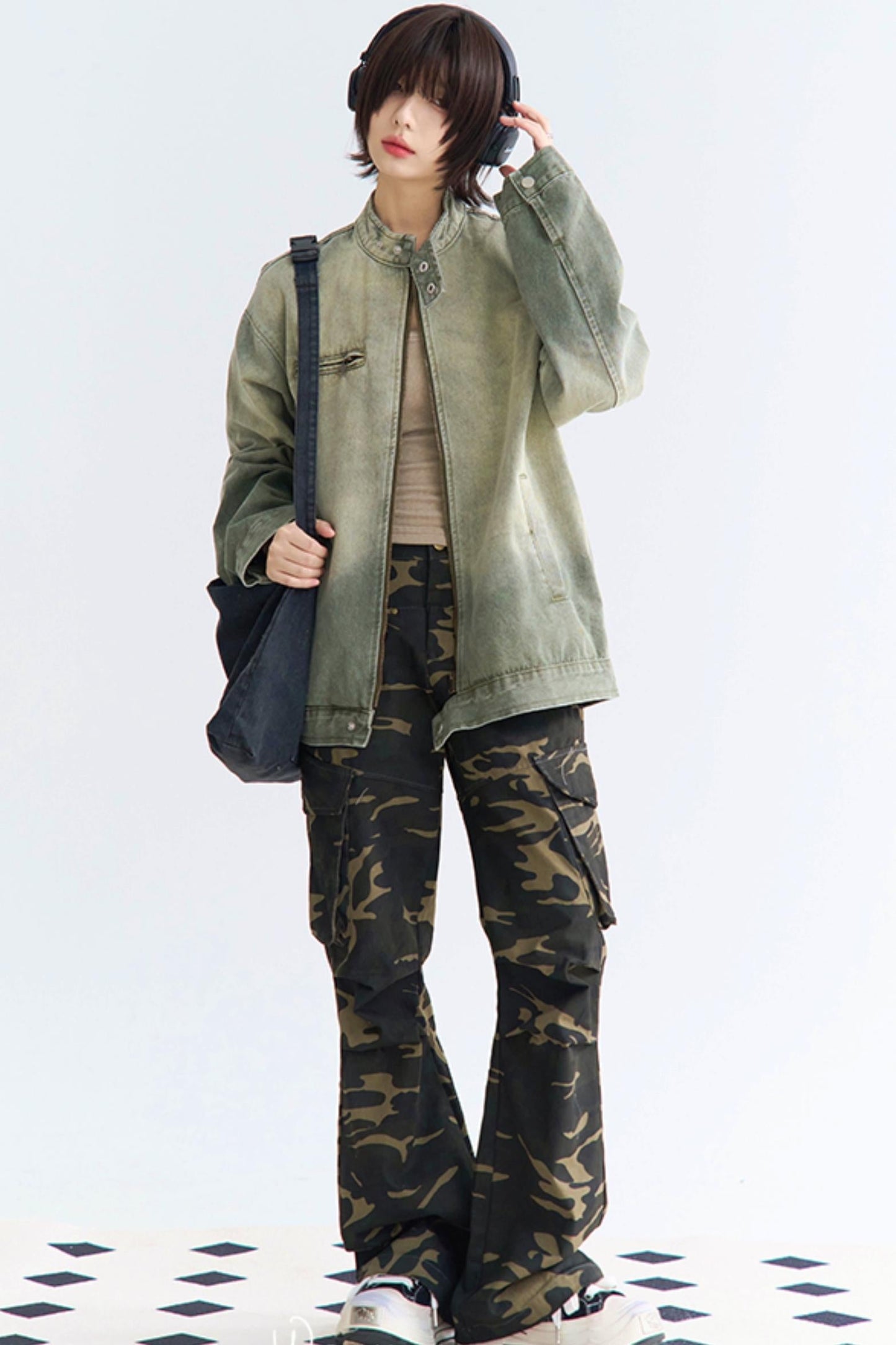 camouflage Relaxed pants fit