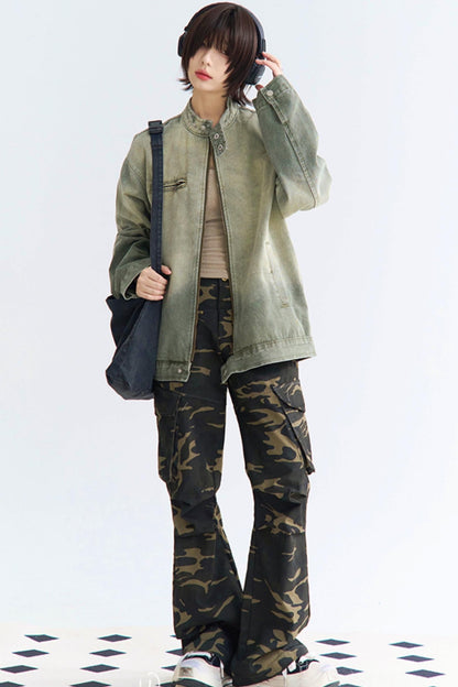 camouflage Relaxed pants fit