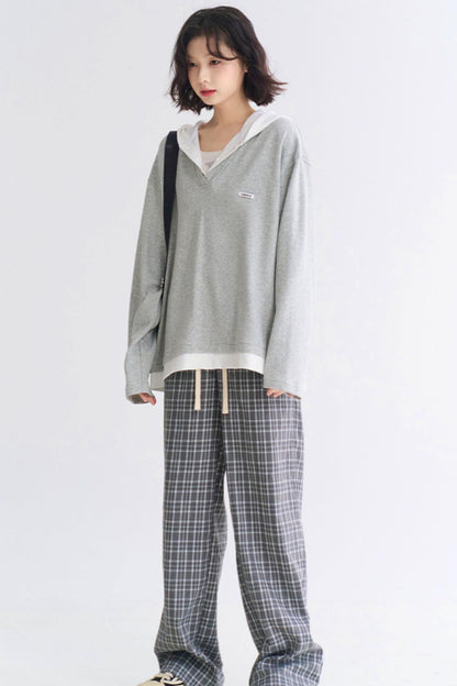 V-Neck Sweatshirt Casual