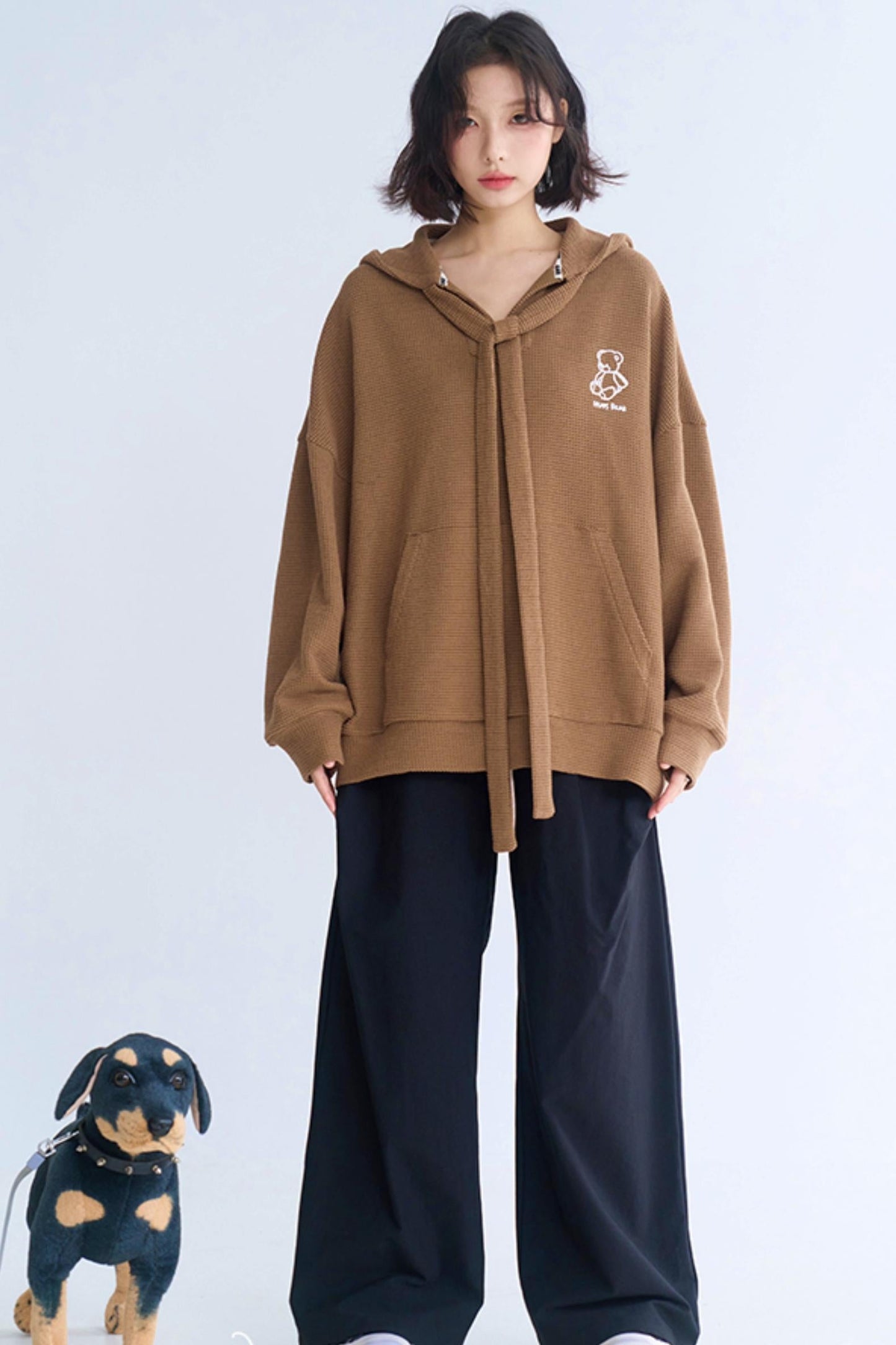 Minimalist wide-leg casual pants