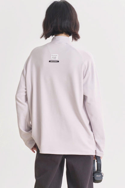 Gravity Museum Flower Turtleneck Loose Damenmodell Frühling/Herbst T-Shirt