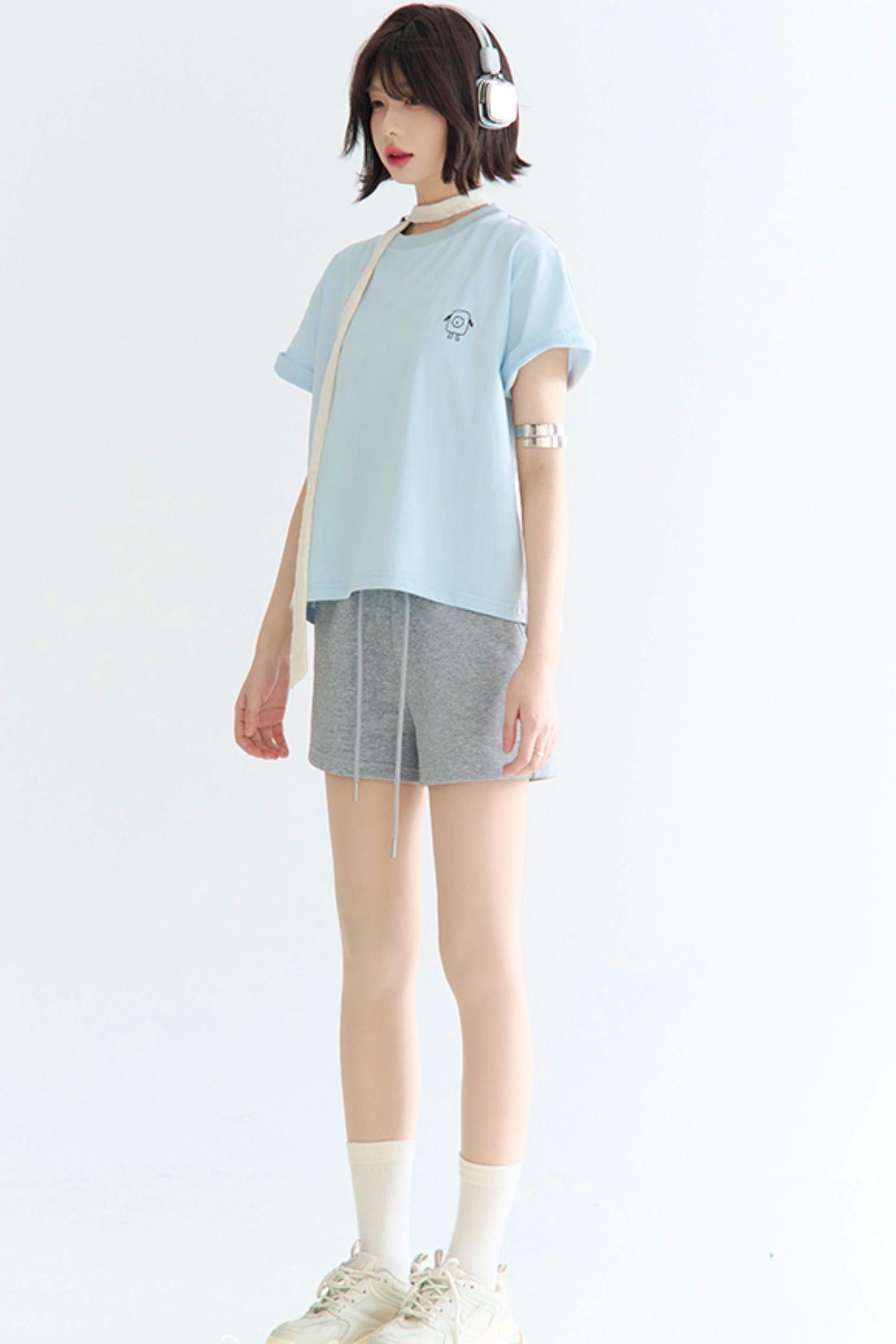 high-waisted shorts