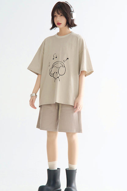 Loose Fit Graphic T-Shirt Puppy