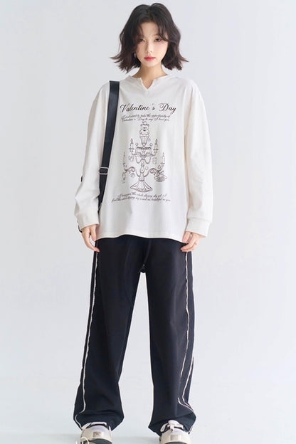 lace style Sporty casual pants
