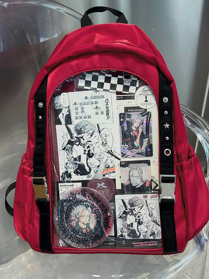 ブラック＆レッドスターの大容量イタバックパック