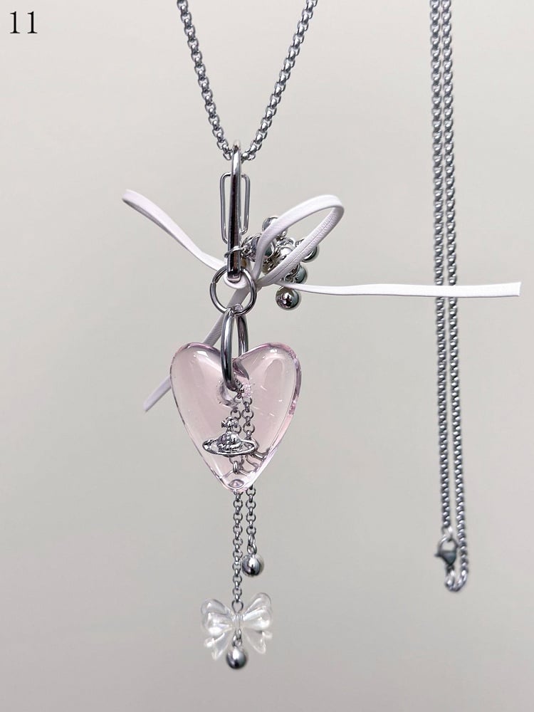 Options 11 Pendant Necklace Y2K Heart