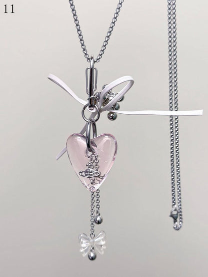 Options 11 Pendant Necklace Y2K Heart