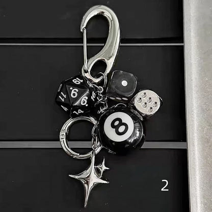 Options 5 Dice Cyberpunk Y2K Keychain