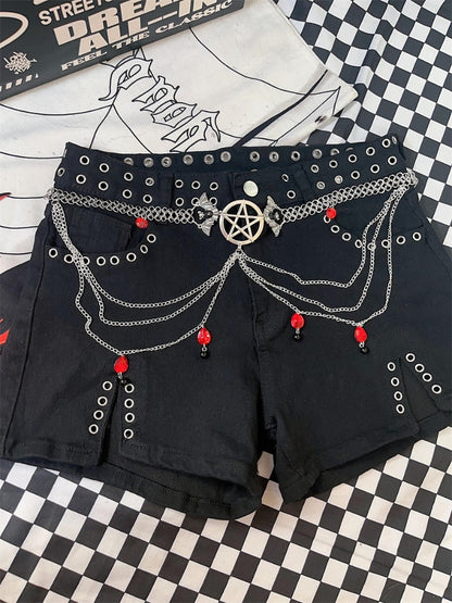 Pentagram Design Multi-layer Gothic Waist Chain