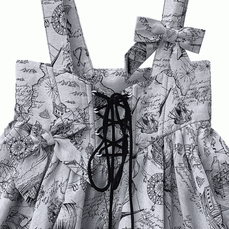 Bowknot Gray Clips Jacquard